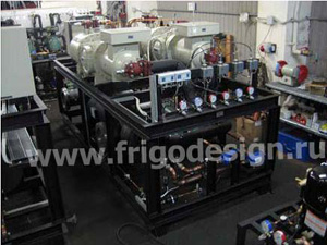 Сборка установок охлаждения жидкостей на компрессорах J&E Hall и гидромодулей на производственном участке «Фригодизайн»